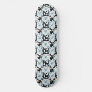 Skateboard Elk Moose Antlers Deer Design Motif