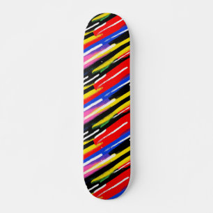 Skateboard Émeute de rayure néon électrique