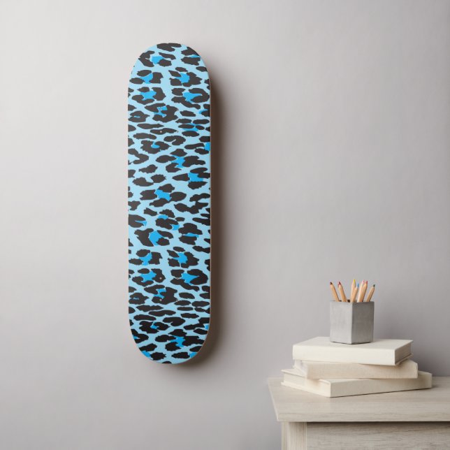 Skateboard Empreinte de léopard, Spots de léopard, Leopard bl (Art mural)