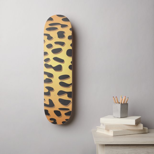 Skateboard Empreinte de léopard, Spots de léopard, Leopard Br (Art mural)