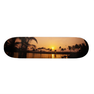 Skateboard Endroit ensoleillé sur la baie d'Anaeho'omalu, Bi