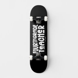 Skateboard Enseignant de 4e année Simple Rétro Personnalisé