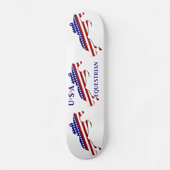 Skateboard Équestre patriotique des États-Unis (Recto)