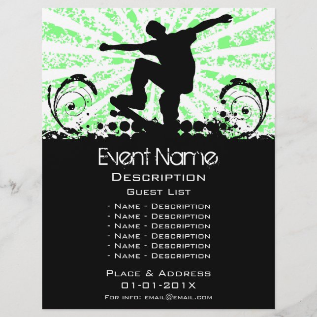 Skateboard-Ereignis-Werbeaktion Flyer (Vorne)