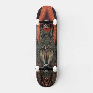 Skateboard Esoteric Spirit Wolf | Mystical Totem Geometric