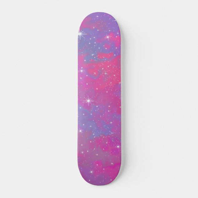 Skateboard Espace coloré personnalisé (Devant)
