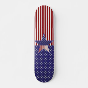 Skateboard Étoiles et bandes KRW