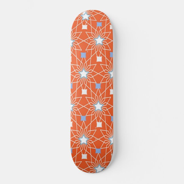 Skateboard Étoiles étonnamment orange (Recto)