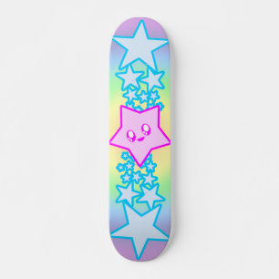 Skateboard Étoiles heureuses de rave Kawaii