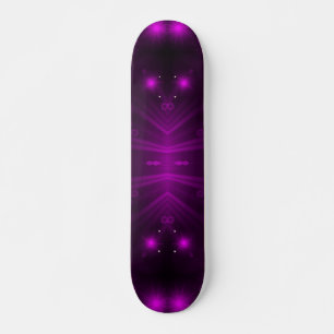 Skateboard étoiles lumineuses violettes