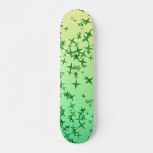 Skateboard Étoiles Vertes