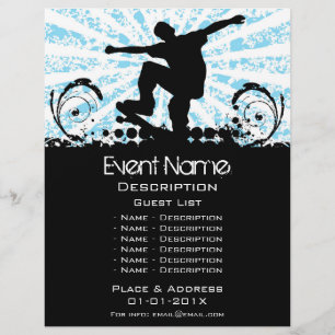 Skateboard-Event-Werbeaktion Flyer