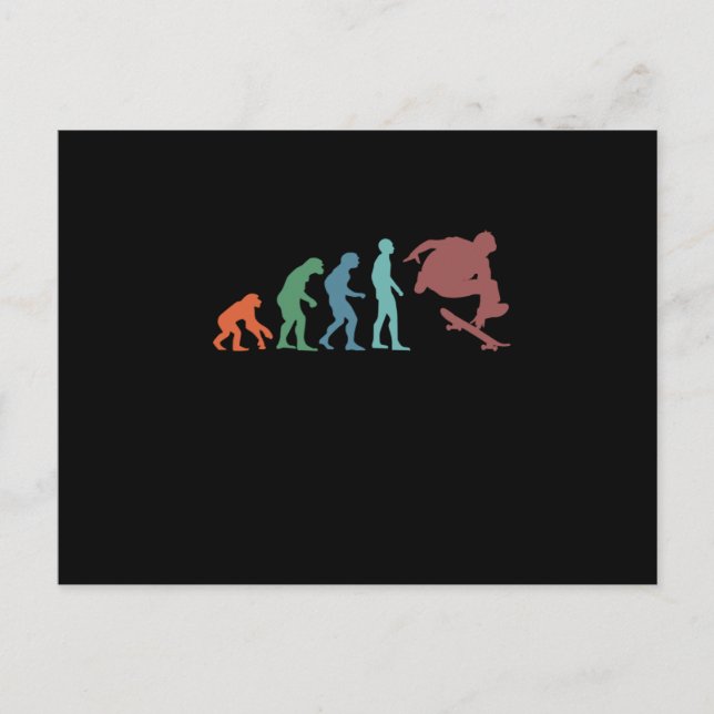 Skateboard-Evolution Skateboard Skateboard Einladungspostkarte (Vorderseite)