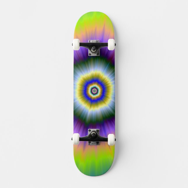 Skateboard    Explosion in Yellow and Violet (Vorderseite)