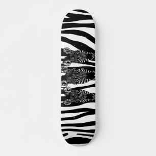 Skateboard Fabuleux troupeau de zèbres sur Zèbre Imprimer
