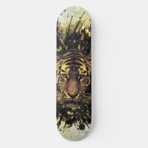 Skateboard face de lion