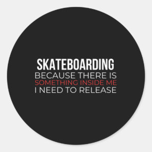 Skateboard fahren Skaten Skateboard Skater Runder Aufkleber