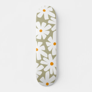 Skateboard Faisceaux de printemps fleuris rétro motif sauge v