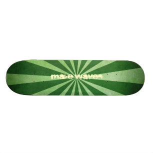 Skateboard Faites à des vagues la planche à roulettes verte