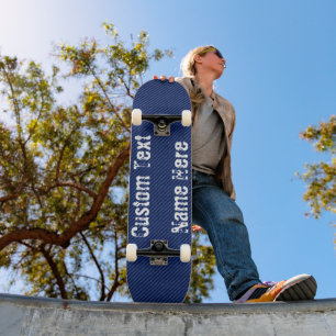 Skateboard Faux Blue Jeans Skate Votre Texte - Nom