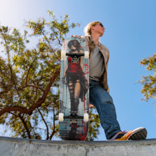 Skateboard Femme d'art urbain