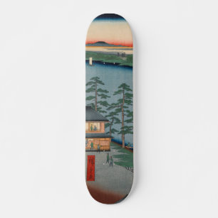 Skateboard Ferry de Niijuku Vintage Ukiyo-e Art japonais