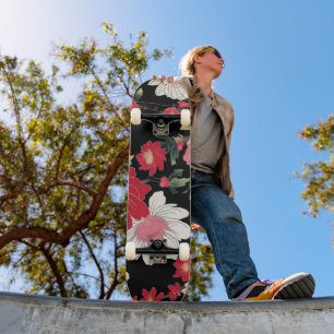 Skateboard Fête d'anniversaire Fleur de Sakura Colorée Modern