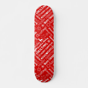 Skateboard Fêtes de Noël, motif de Noël, hiver