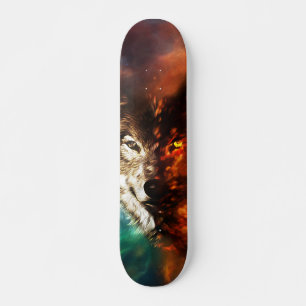 Skateboard Feu de loup et glace