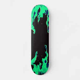 Skateboard Feu vert - Grünes Feuer - Flamme Flamme Flames