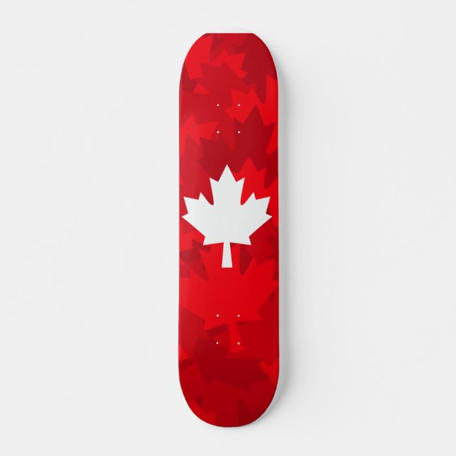 Skateboard Feuille d'érable canadienne Camo (Devant)