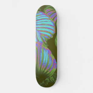 Skateboard Feuilles tropicaux arc-en-ciel
