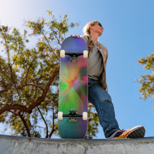 Skateboard Feux d'artifice des couleurs - Art fractal cool