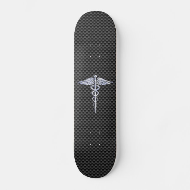 Skateboard Fibre Médicale de carbone de noir de symbole de (Recto)