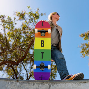 Skateboard Fierté LGBTQ personnalisée Rainbow