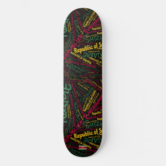 Skateboard Fierté nationale du Suriname en nuage de mots