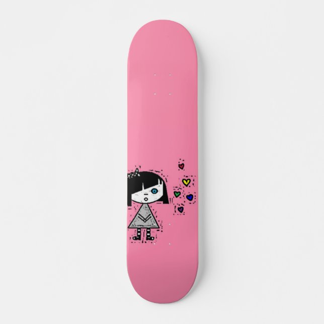 Skateboard fille de l'emo (Devant)