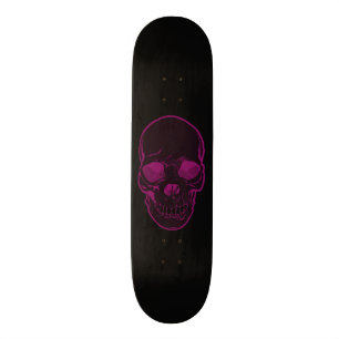 Skateboard Filles abstraites rose et noir de graphiques de
