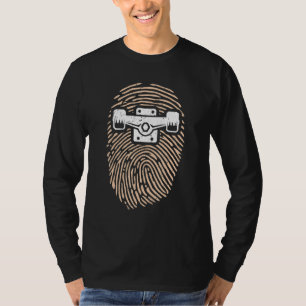 Skateboard-Fingerabdruck Skateboardfahren Liebe Sk T-Shirt