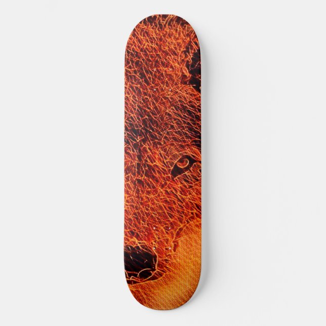 Skateboard Fire Wolf Airbrush Element Custom Pro Park Board (Recto)