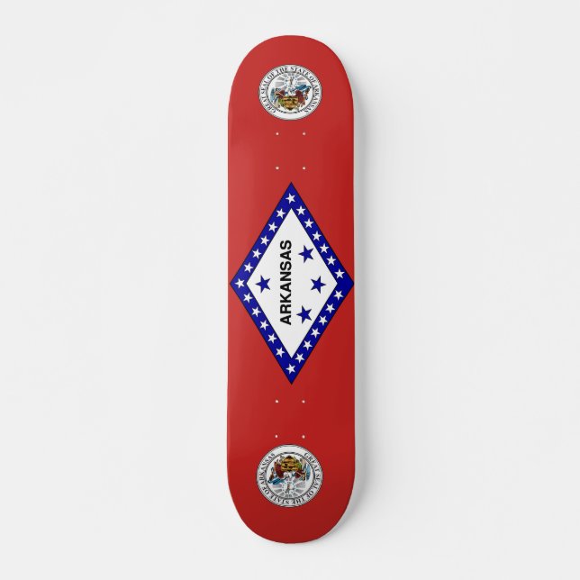 Skateboard Flag de l'Arkansas (Devant)