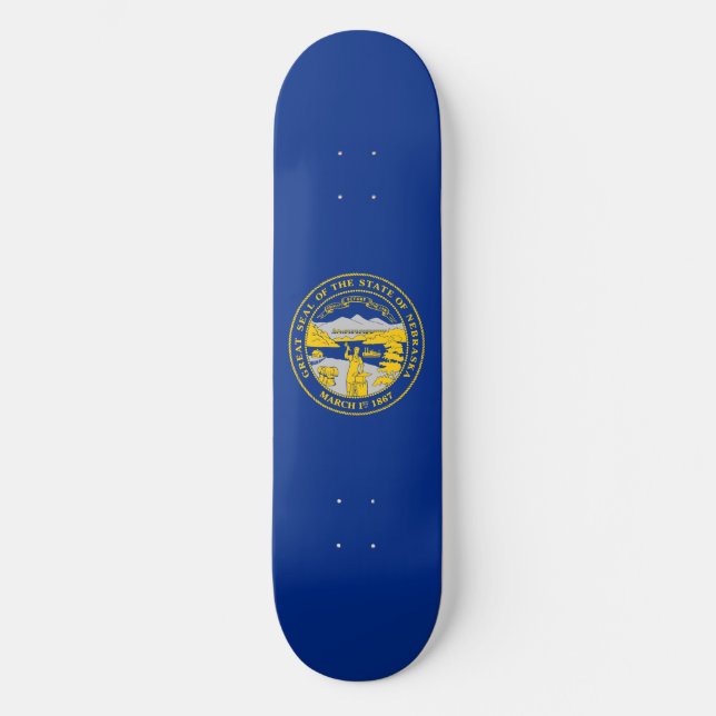 Skateboard Flag du Nebraska (Recto)