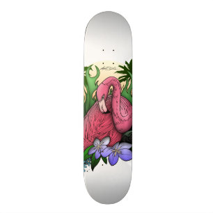 Skateboard Flamant rose