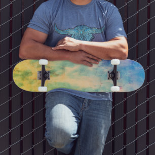 Skateboard Flames jaunes