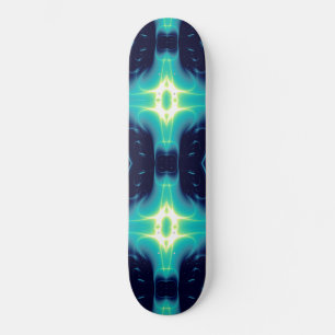 Skateboard FLAMME FRACTALE, bleu