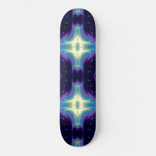 Skateboard FLAMME FRACTALE, violet bleu