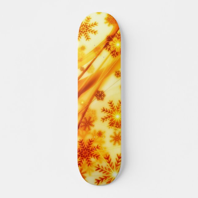 Skateboard Flèches de Noël dorées (Devant)