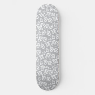 Skateboard Fleur blanche hawaïenne