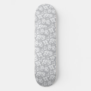 Skateboard Fleur blanche mariage hawaïenne