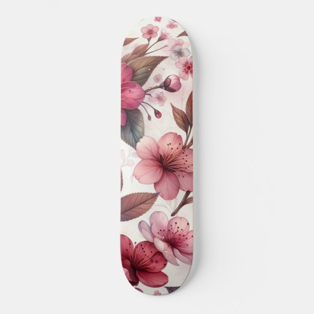 Skateboard Fleur de cerise (Recto)